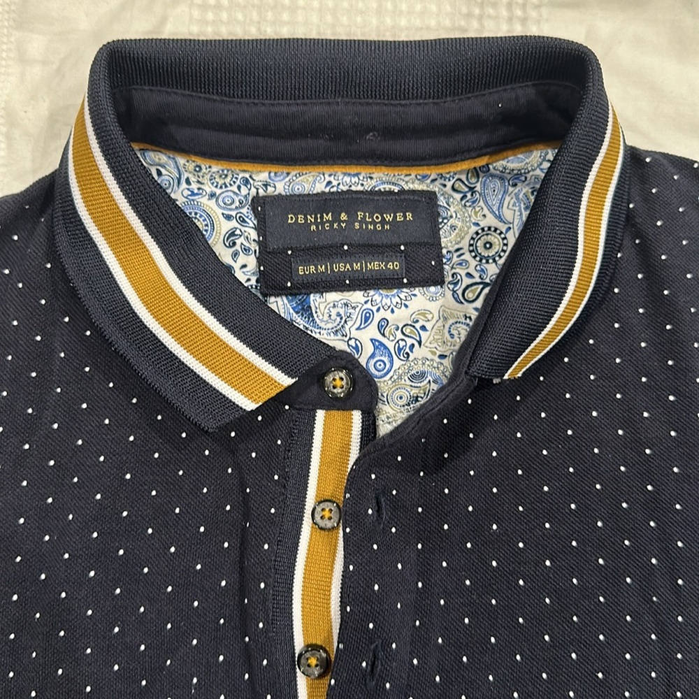 Denim & Flower polka dot polo - Picture 2 of 4